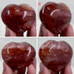 Fire Quartz Hematoid Hearts Crystal Carvings Australian Seller