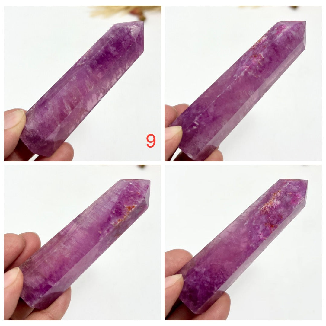 Fuchsia Purple Fluorite Points Towers Crystal Generators