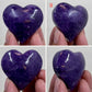 Lepidolite Purple Mica Hearts Crystal Carvings Australian Seller