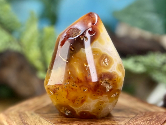 Carnelian Flame Crystal Carving