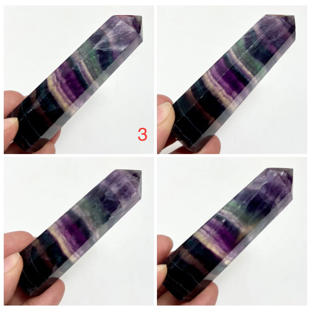 Rainbow Fluorite Points Towers Crystal Generators