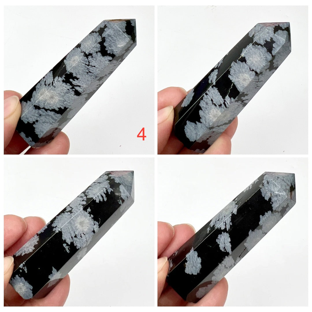 Snowflake Obsidian Points Towers Crystal Generators