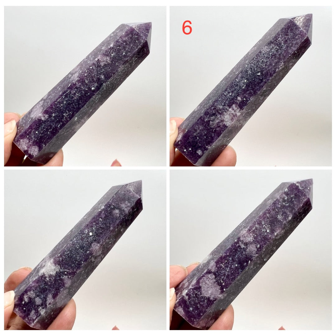 Lepidolite Purple Mica Points Crystal Generator