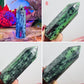 Ruby in Zoisite Points Crystal Generators Australian Seller