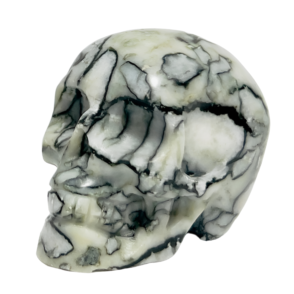 Jade Skull Healing Crystal Carving 466g