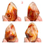 Carnelian Flames Healing Crystal Carvings