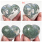 Moss Agate Hearts Healing Crystal Carvings