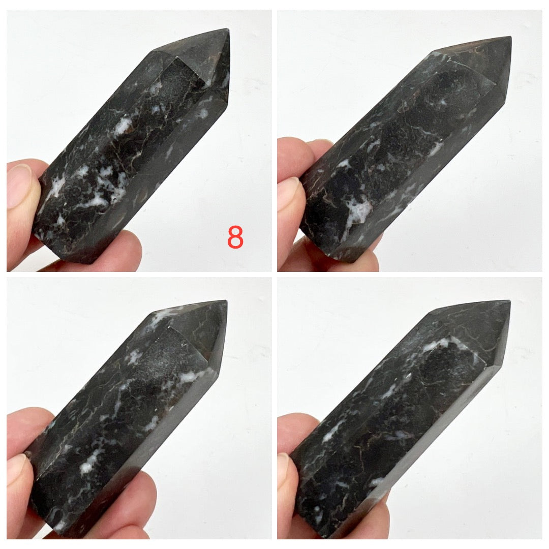 Zebra Jasper Points Towers Crystal Generators