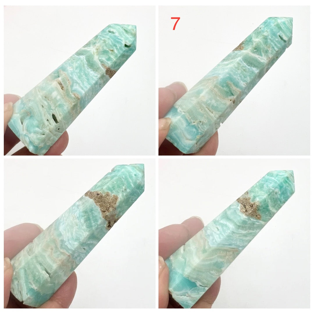 Blue Aragonite Points Towers Crystal Generators