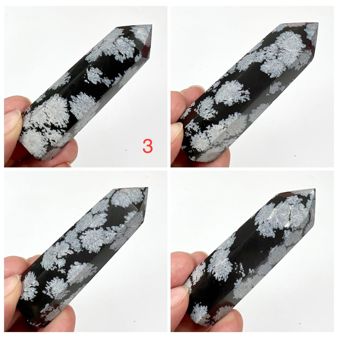 Snowflake Obsidian Points Towers Crystal Generators