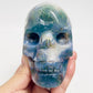 Moss Agate Skull Healing Crystal Carving 877g