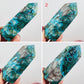 Chrysocolla Malachite Points Towers Crystal Generators