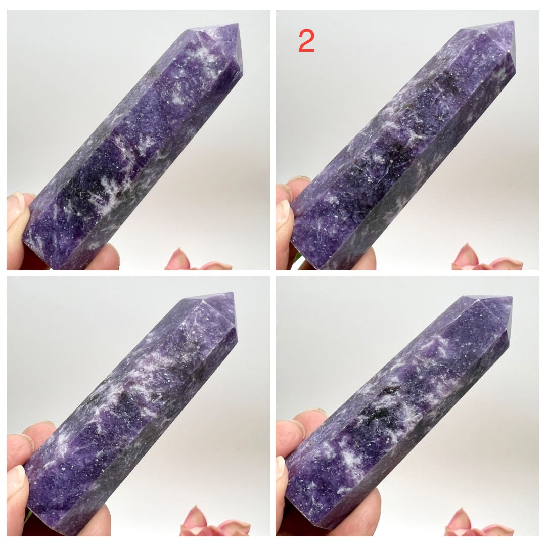 Lepidolite Purple Mica Points Crystal Generator