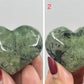 Prehnite with Epidote Hearts Crystal Carving Australian Seller