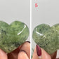 Prehnite with Epidote Hearts Crystal Carving Australian Seller