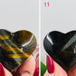 Blue Tigers Eye Hearts Crystal Carvings