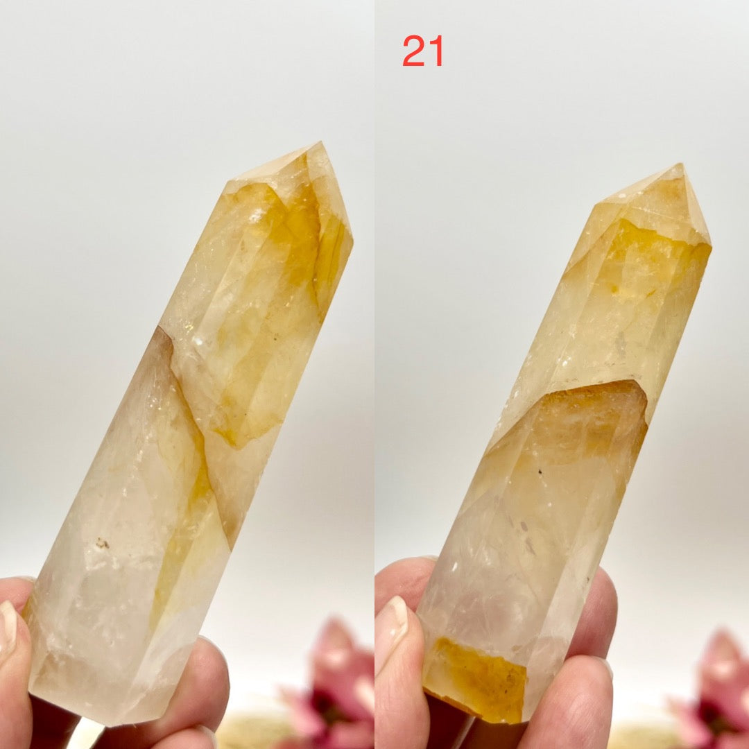 Golden Healer Quartz Points Towers Crystal Generators