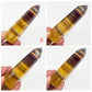 Yellow Purple Fluorite Points Towers Crystal Generators