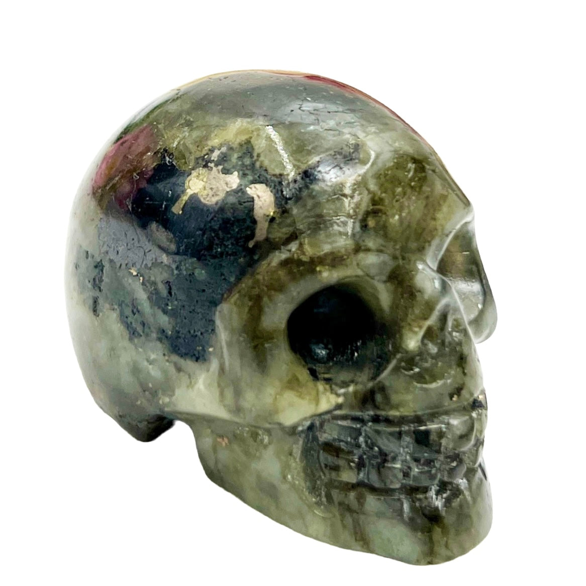 Labradorite Skull 2 Inches Hand Carved Crystal Carving