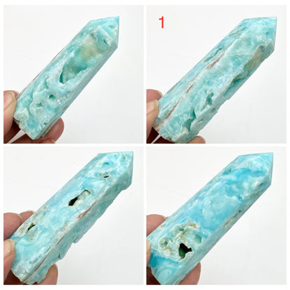 Blue Aragonite Points Towers Crystal Generators