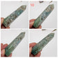 Druzy Moss Agate Points Towers Crystal Generators