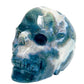 Moss Agate Skull Healing Crystal Carving 877g