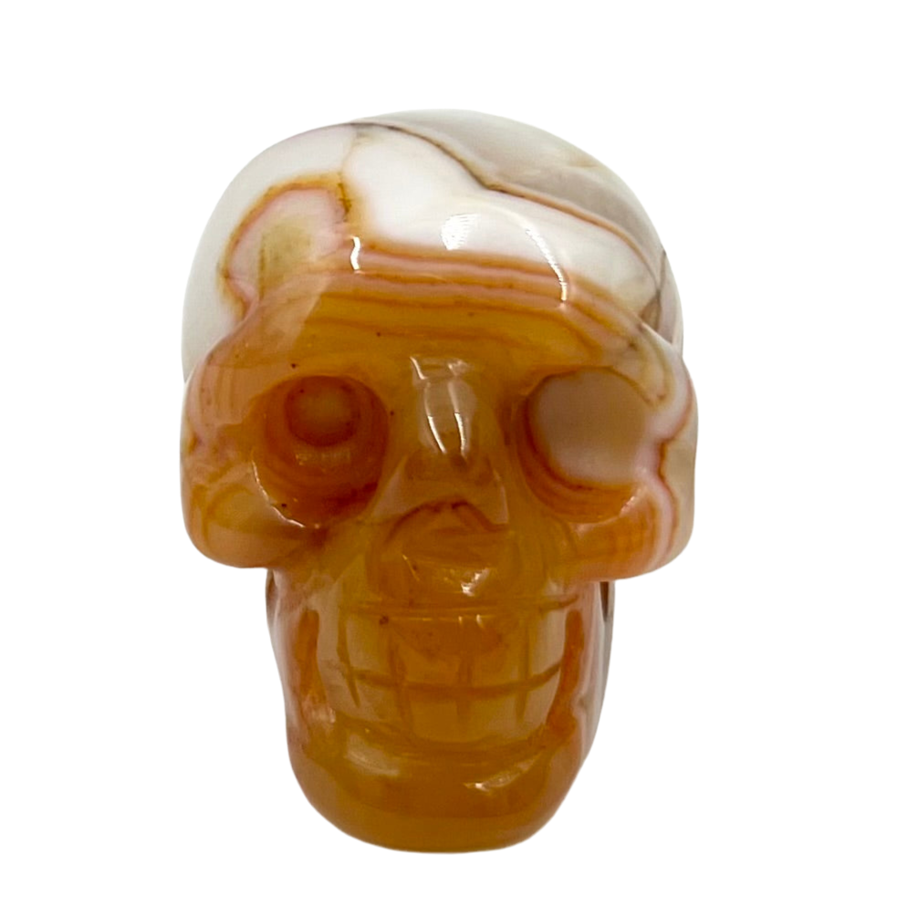 Carnelian Skull 2 Inches Rare Hand Carved Crystal Carving