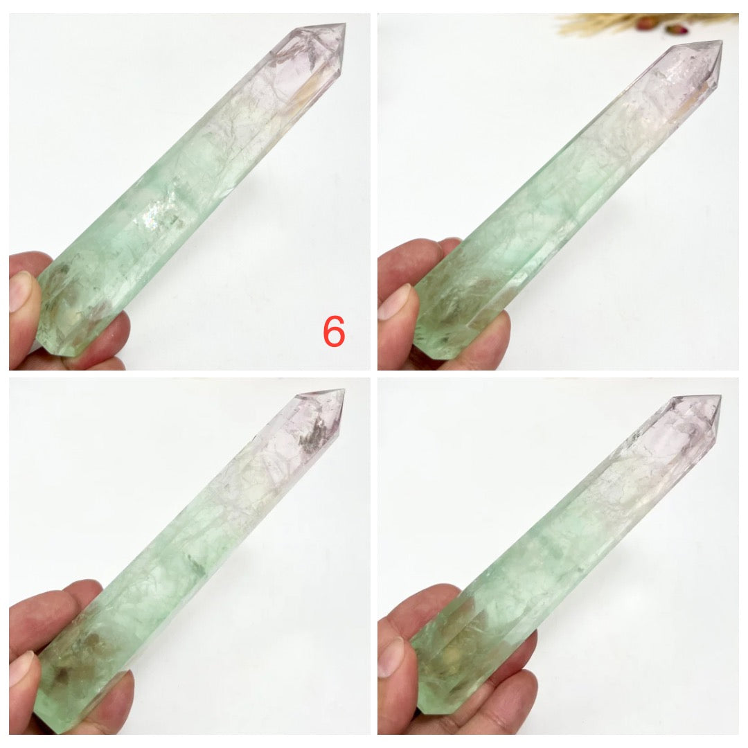 Watermelon Fluorite Points Towers Crystal Generators