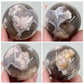 Black Flower Agate Mini Spheres Crystal Ball Australian Seller