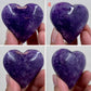 Lepidolite Purple Mica Hearts Crystal Carvings Australian Seller