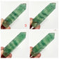 Green Fluorite Points Towers Translucent Crystal Generators