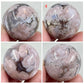 Black Flower Agate Mini Spheres Crystal Ball Australian Seller