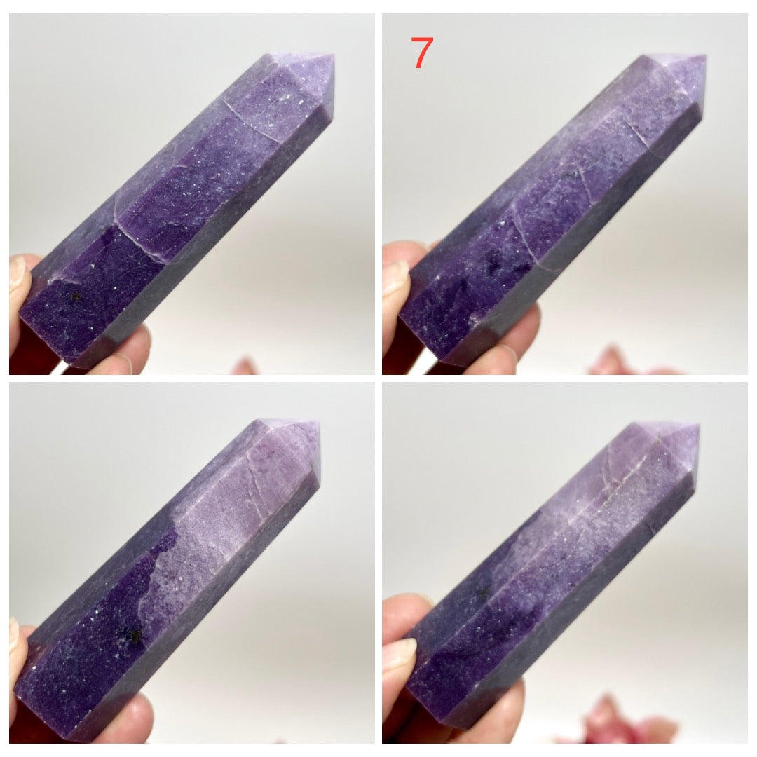 Lepidolite Purple Mica Points Crystal Generator