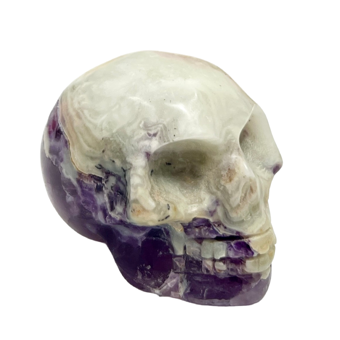 Silky Fluorite Skull 2 Inches Hand Carved Crystal Carving