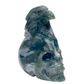 Moss Agate Eagle Bird on Skull Healing Crystal Carving 1092g