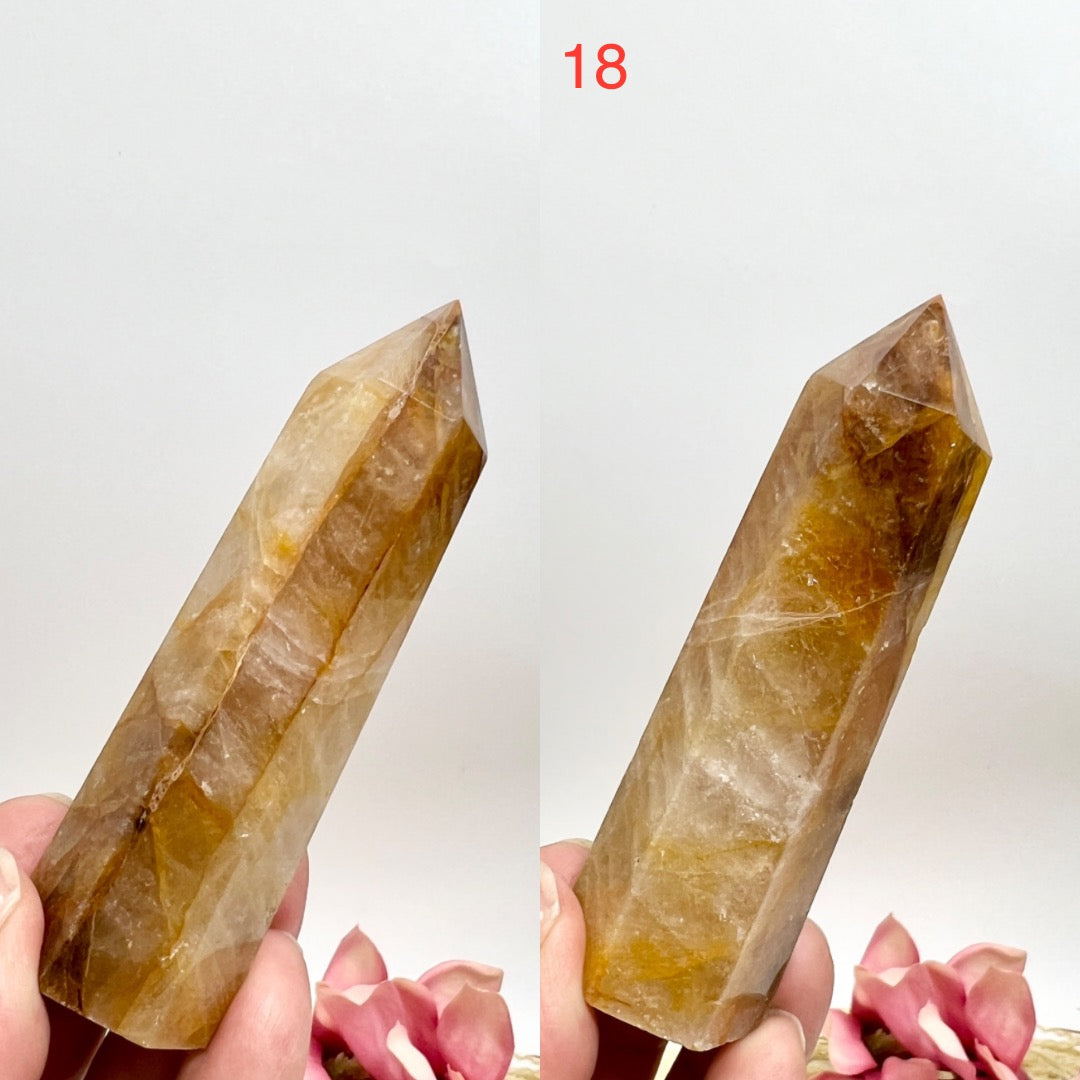 Golden Healer Quartz Points Towers Crystal Generators