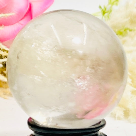 Clear Quartz Sphere Healing Crystal Ball 200g 52mm