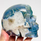 Moss Agate Skull Healing Crystal Carving 877g