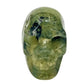 Prehnite with Epidote Skull 2 Inches Hand Carved Crystal Carving