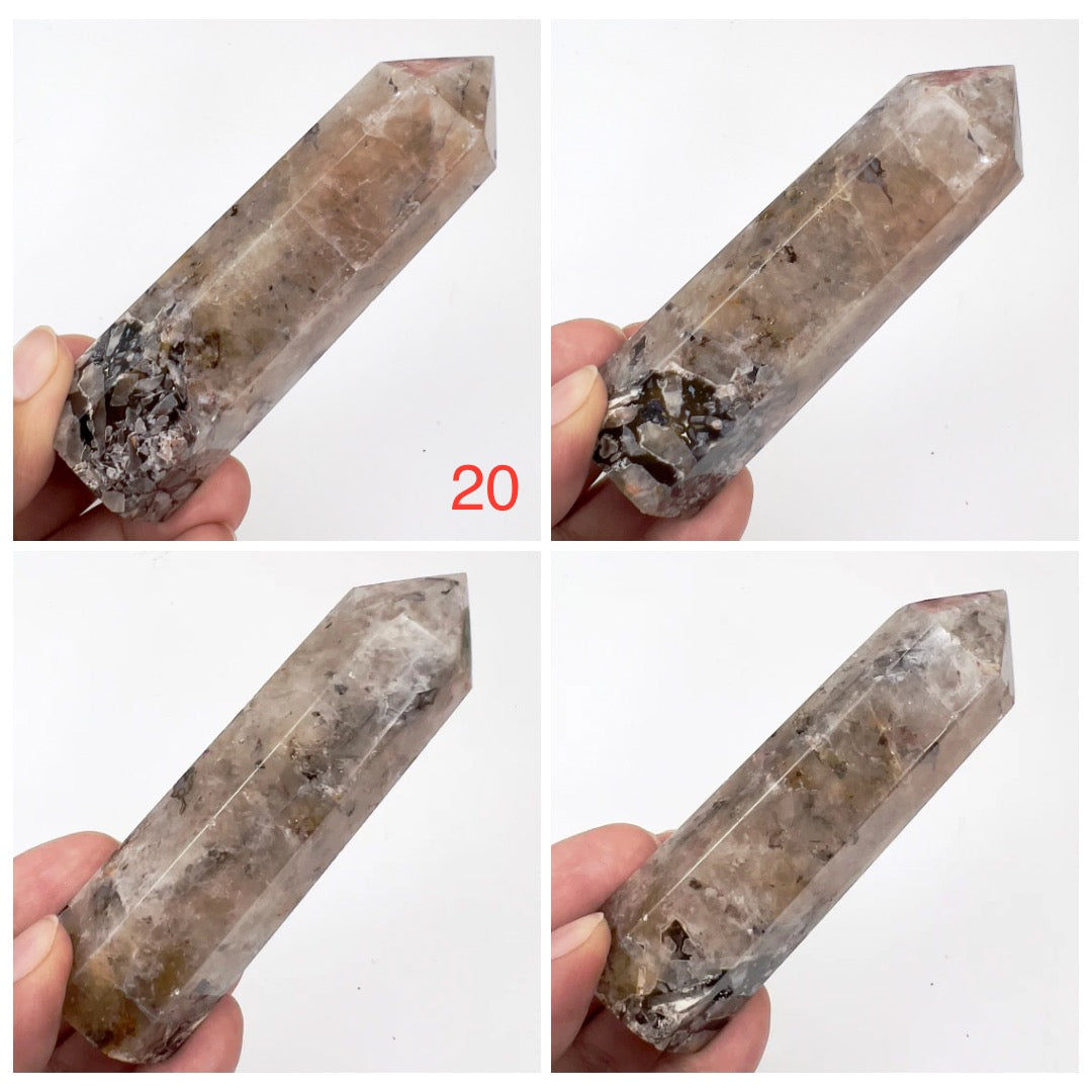 Mosaic Chalcedony Quartz Rare Points Towers Crystal Generators