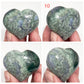 Moss Agate Hearts Healing Crystal Carvings