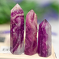 Fuchsia Purple Fluorite Points Towers Crystal Generators