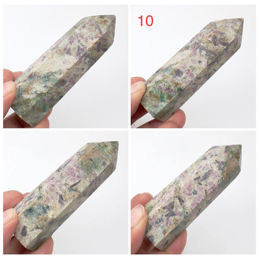 Ruby In Kyanite Points UV Reactive Natural Crystal Generators Australian Seller