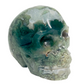 Moss Agate Skull Healing Crystal Carving 413g