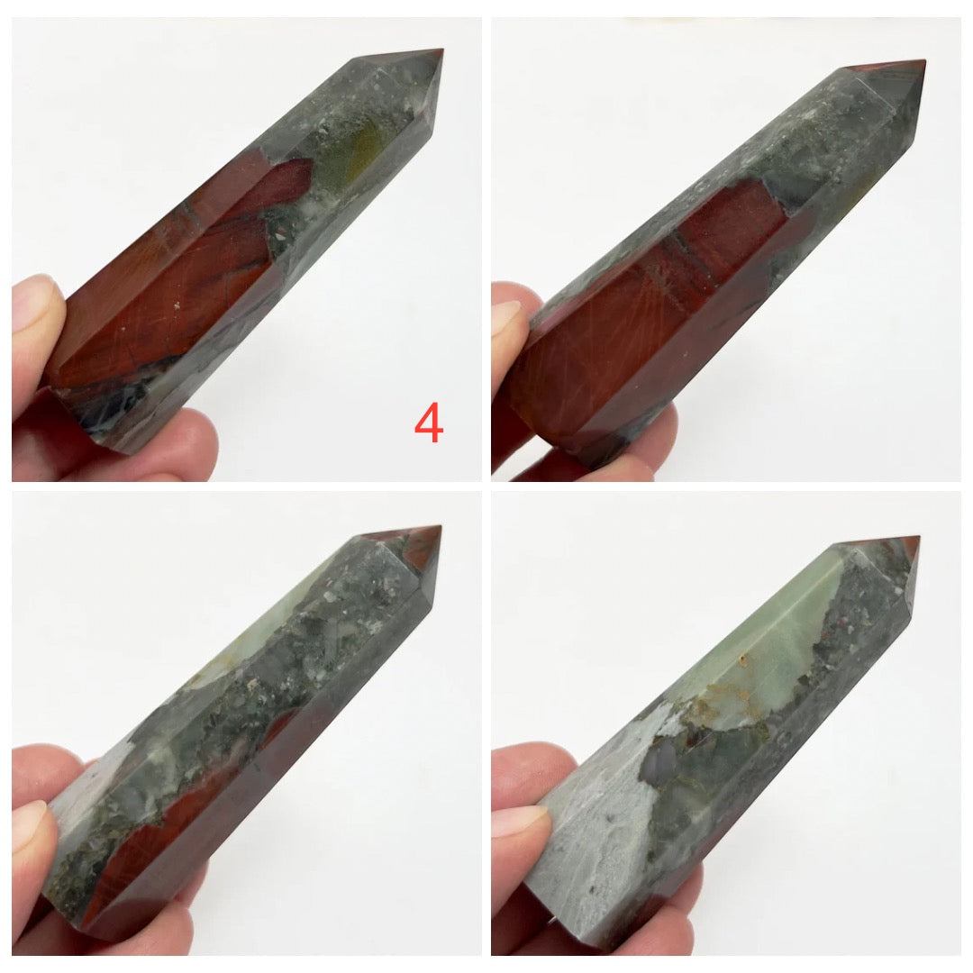 Setonite African Jasper Bloodstone Points Towers Crystal Generators