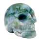 Moss Agate Skull 2 Inches Hand Carved Crystal Carving