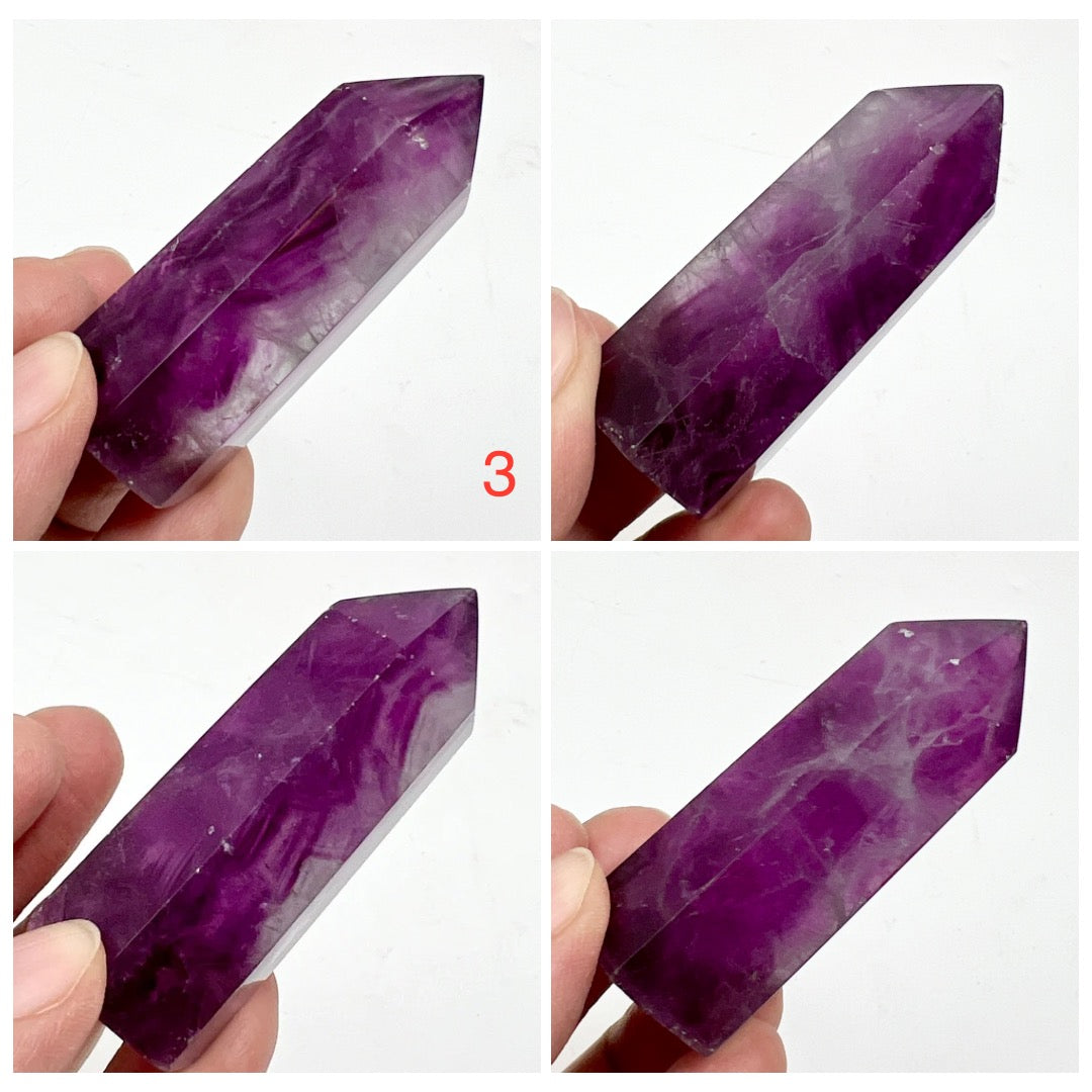 Fuchsia Purple Fluorite Points Towers Crystal Generators