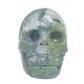 Moss Agate Skull Healing Crystal Carving 428g