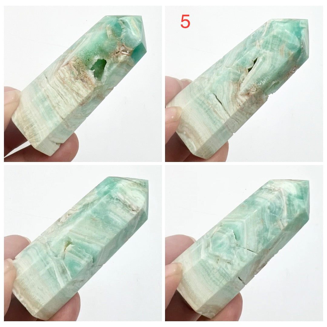 Blue Aragonite Points Towers Crystal Generators