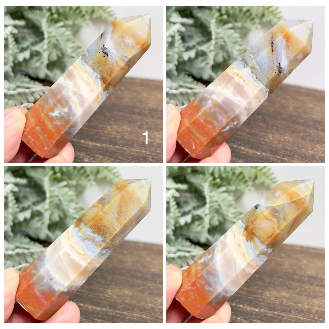 Ocean Orbicular Sea Jasper Points Towers Healing Crystal Generators